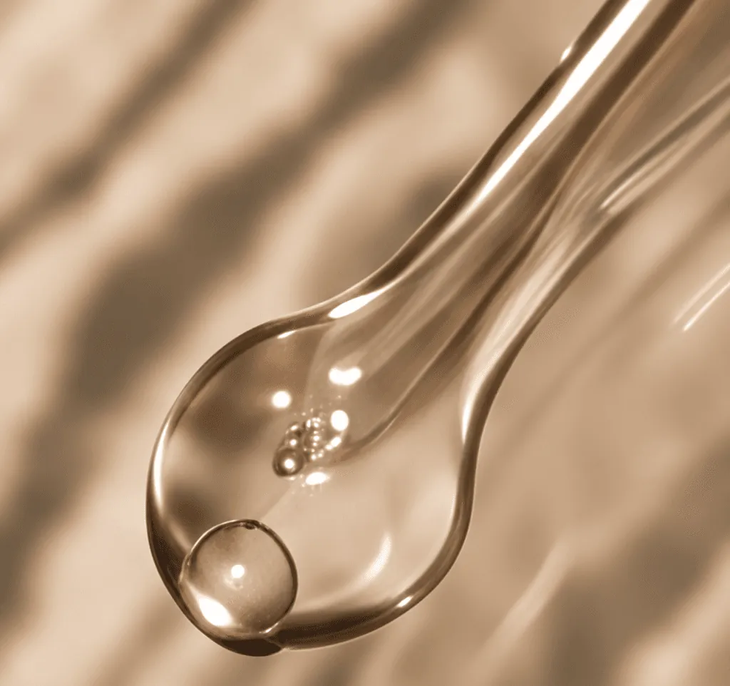 Translucent skincare gel texture
