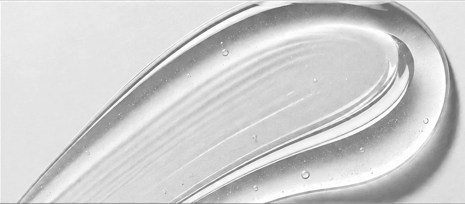 Clear gel skincare texture