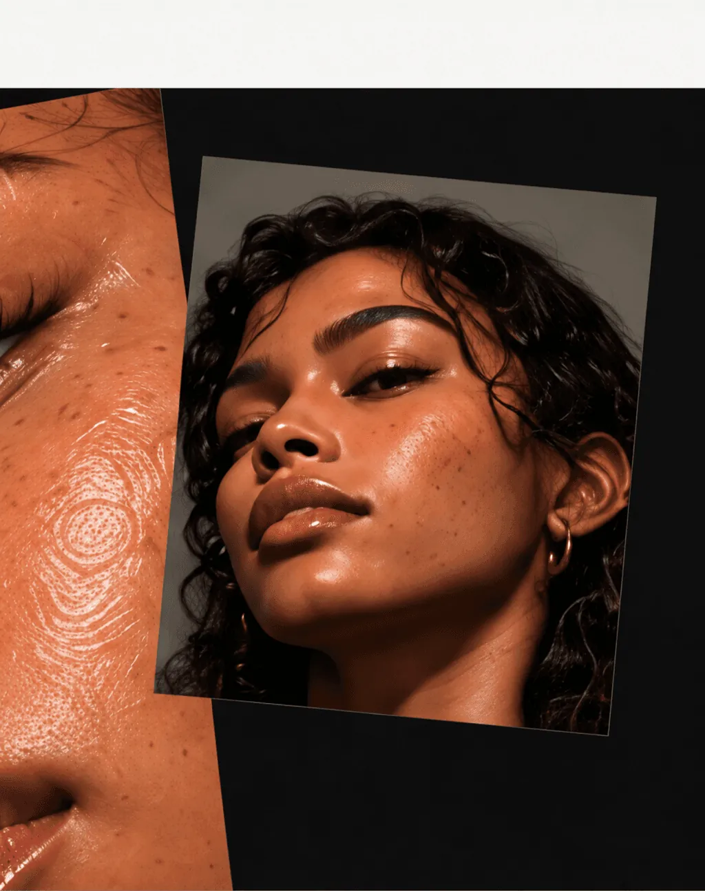 Editorial portrait with natural skin texture