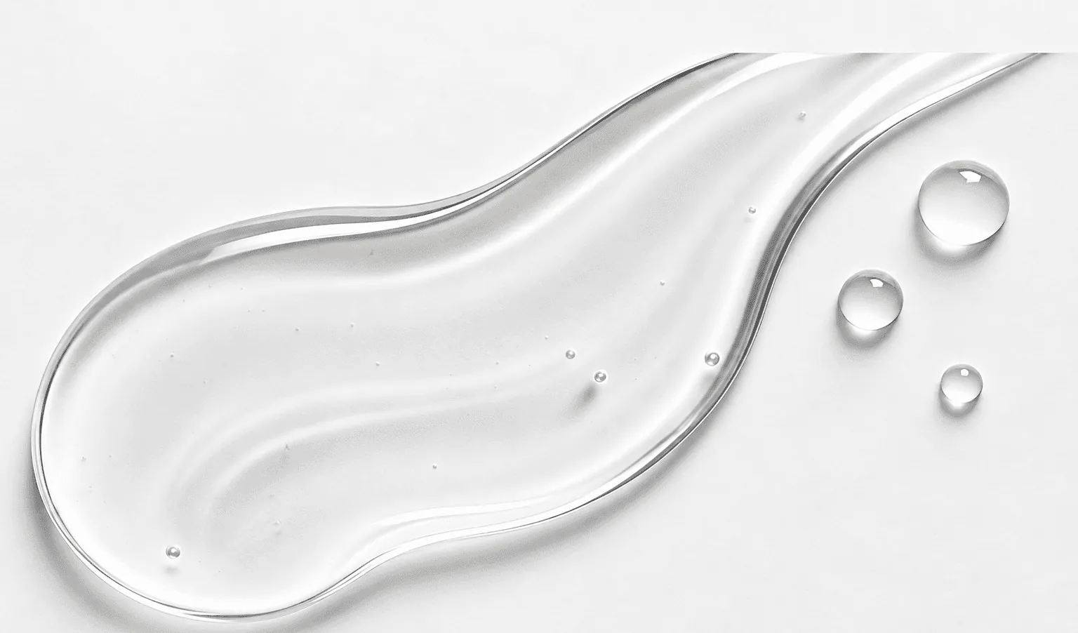Clear gel texture with rounded droplets