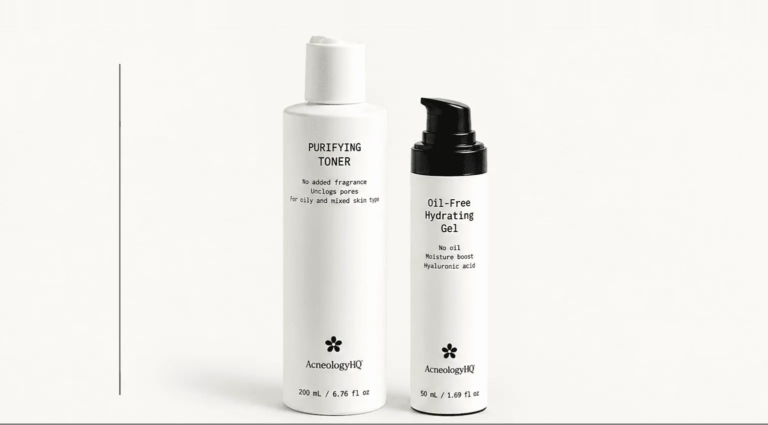 Purifying Toner and Oil-Free Hydrating Gel displayed together