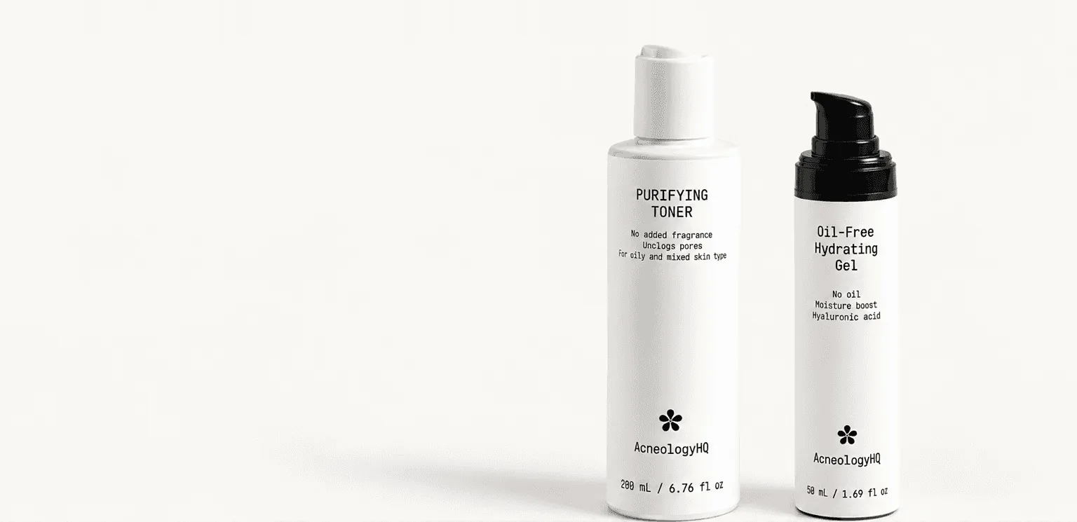Purifying Toner and Oil-Free Hydrating Gel presented together